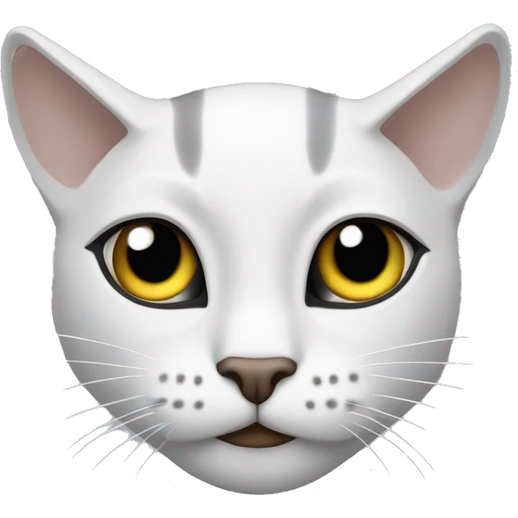 gato blanco on rallas grises emoji