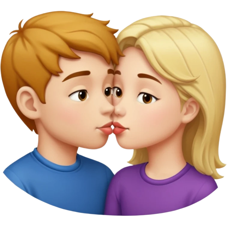 boy and girl making out emoji