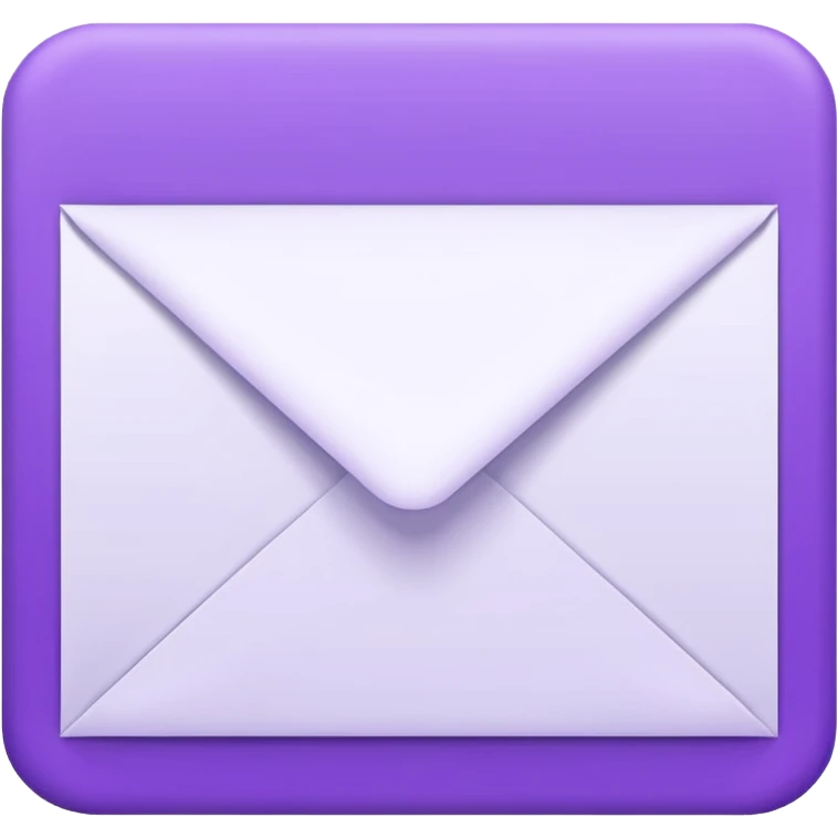 purple empty letter emoji