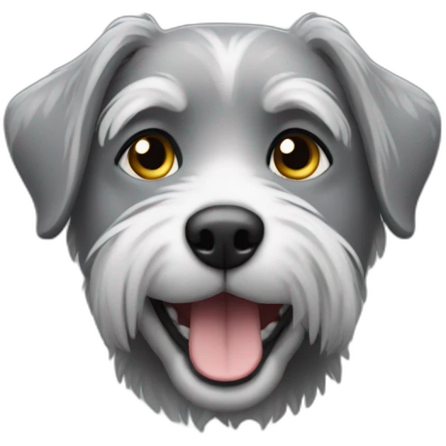 My little grey-haired dog emoji
