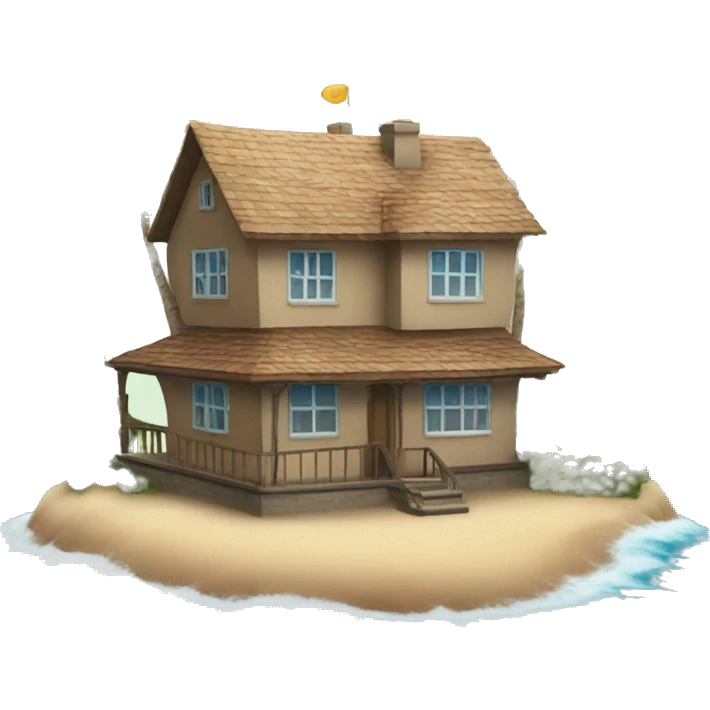 House by the sea  emoji