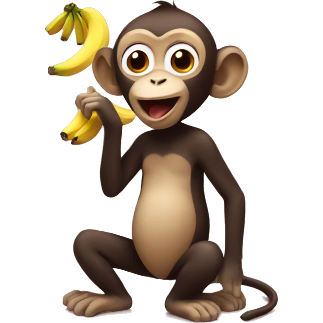Monkey eating banana  emoji