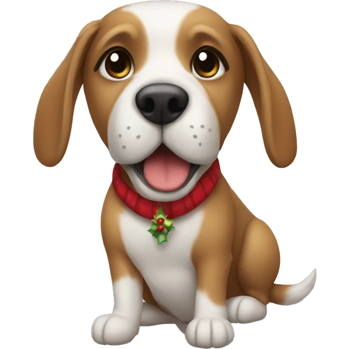 Dog and Christmas emoji