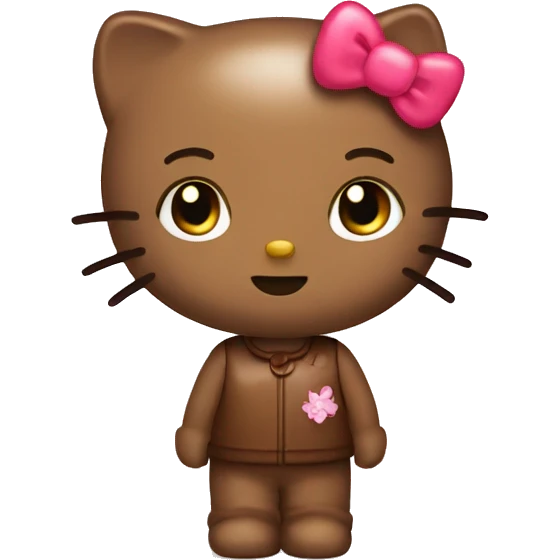 Brown hello kitty emoji