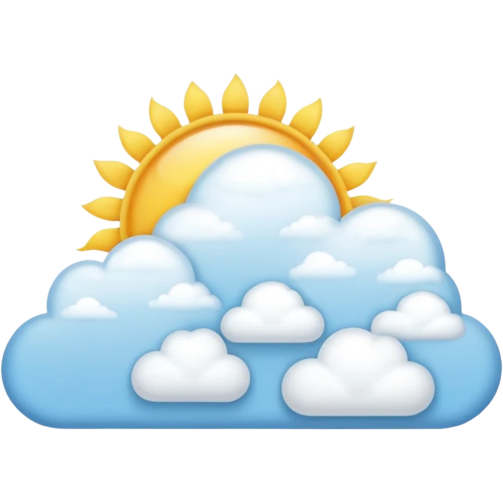 Sunny and cloudy morning emoji
