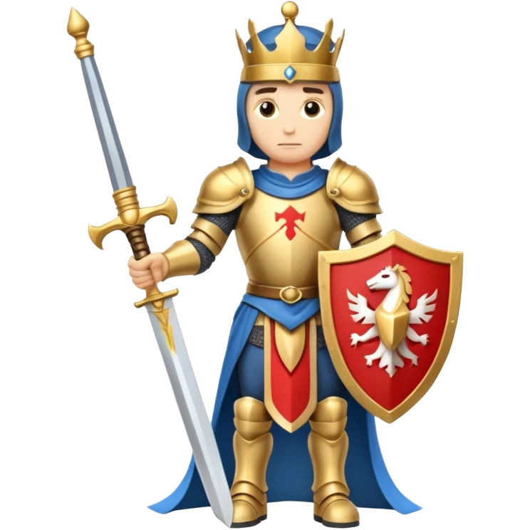 Chess piece holy knight with a giant sword emoji