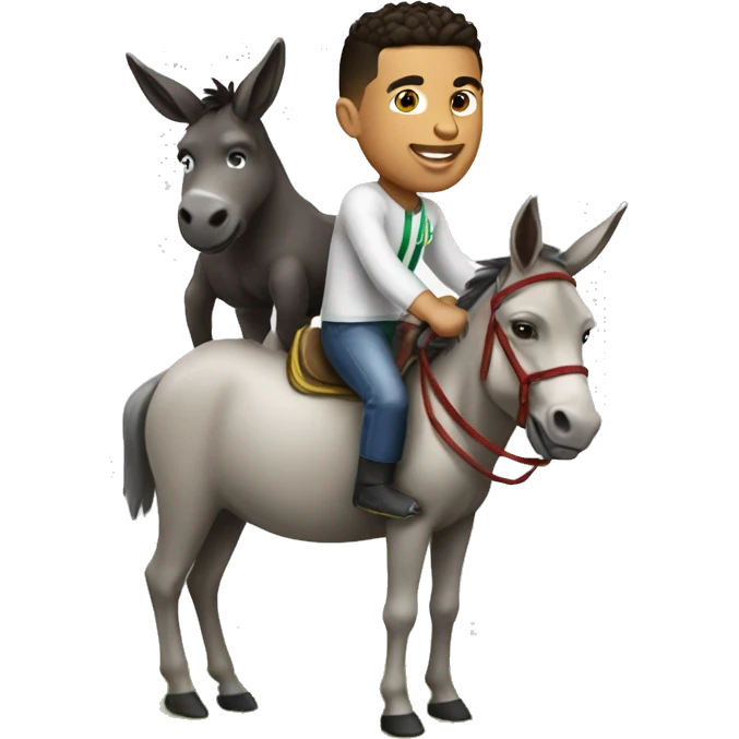 Ronaldo on a donkey  emoji