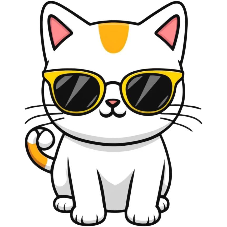 Cat with sunglasses emoji