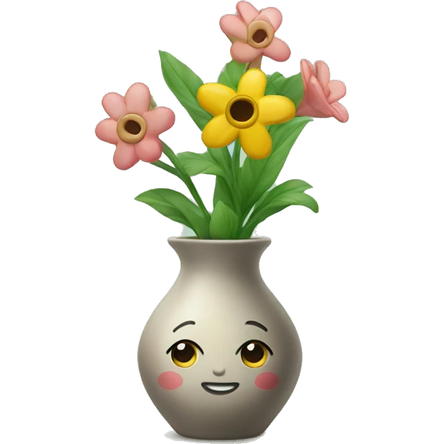 Peacelilly in a vase  emoji