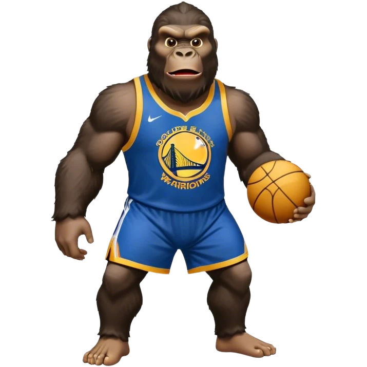 king kong wearing warriors jersey  emoji