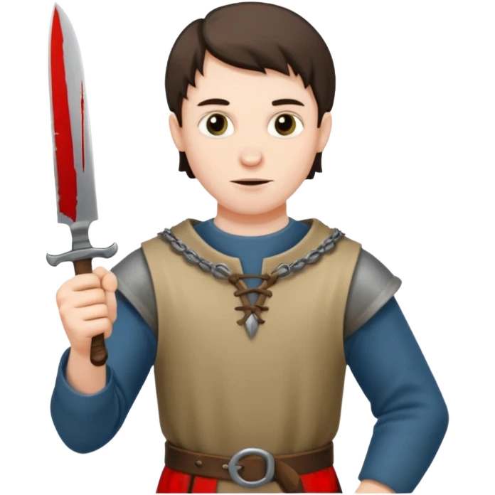 medieval man holding a knife emoji