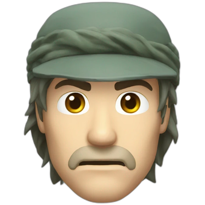 Solid snake face emoji