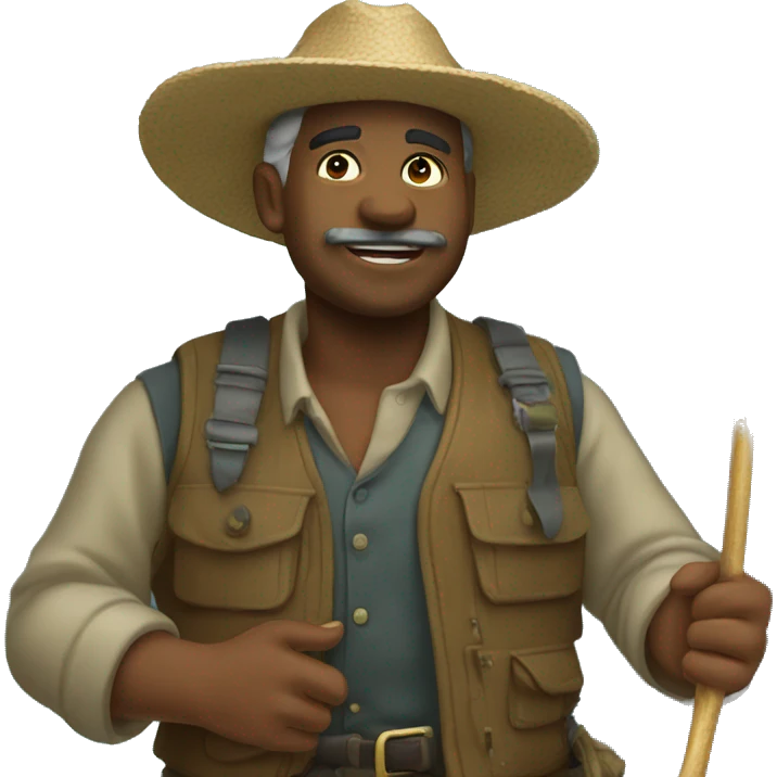 Tejon pescando emoji