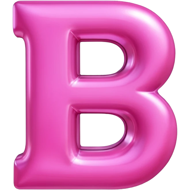 mix color pinks 3d letter p emoji