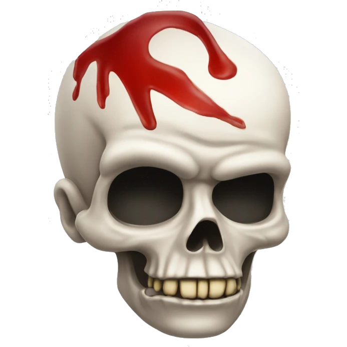 Ein Totenkopf mit einer Roten Nase emoji