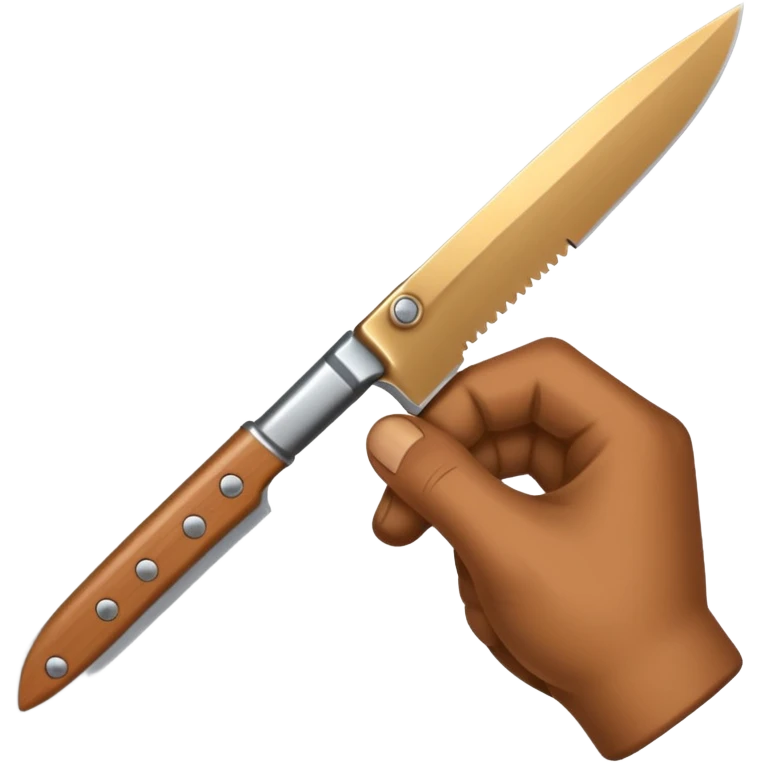 hand holding knife emoji