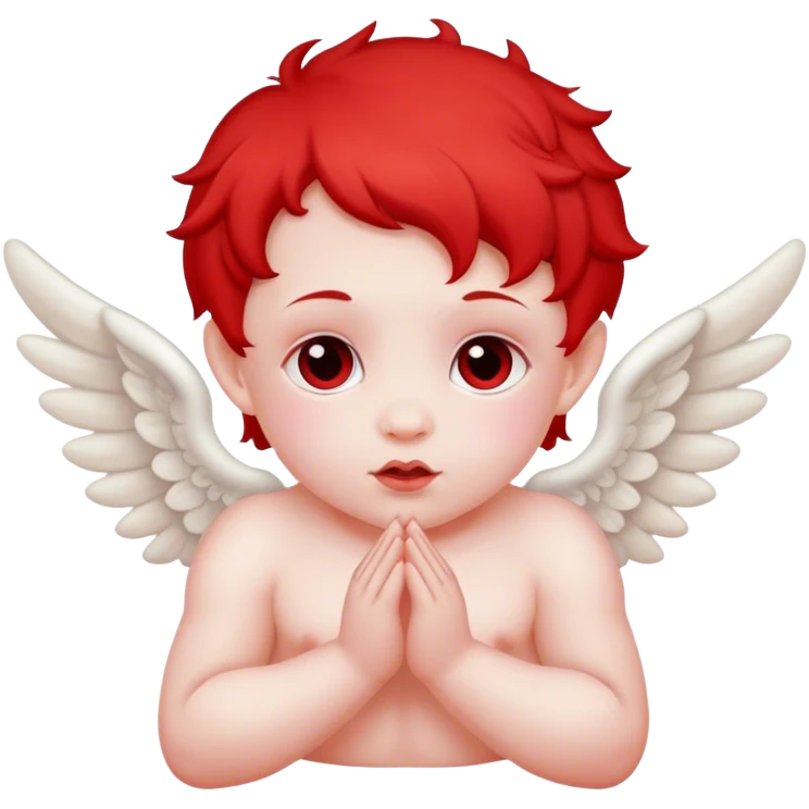 red creepy cherub emoji