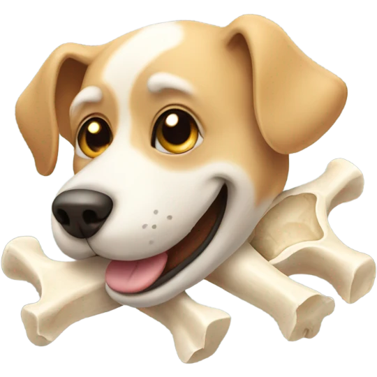 Dog with bone emoji