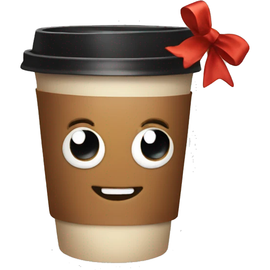 Coffee with a bow on top emoji