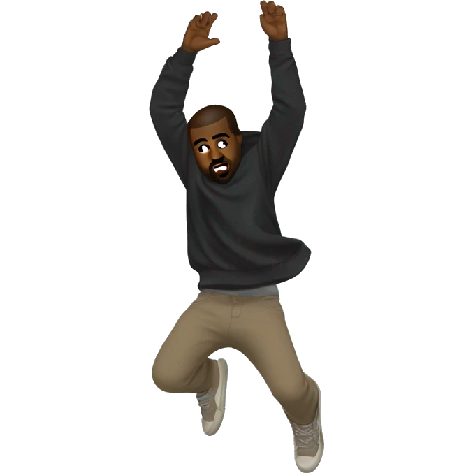 Kanye west back flip emoji