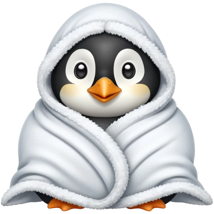 penguin in a blanket emoji