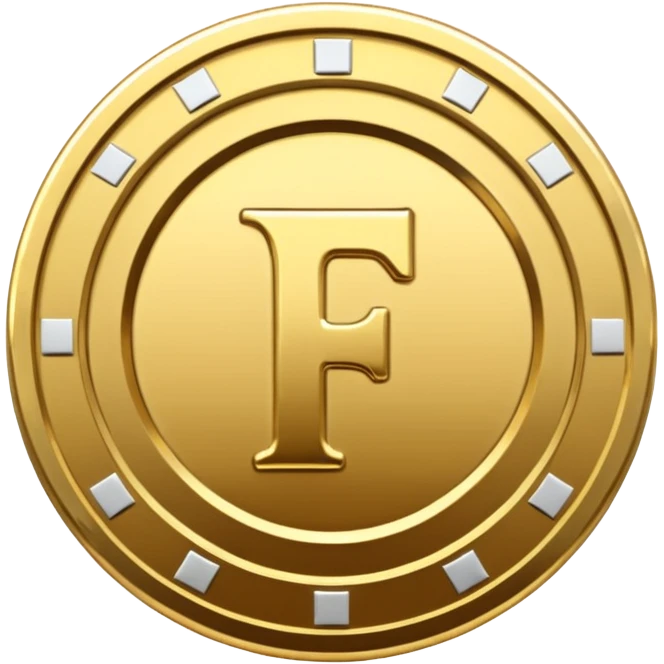 Currency crypto money symbol for the money "Fcoins" letter F, casino coin colored

Dont make an E emoji