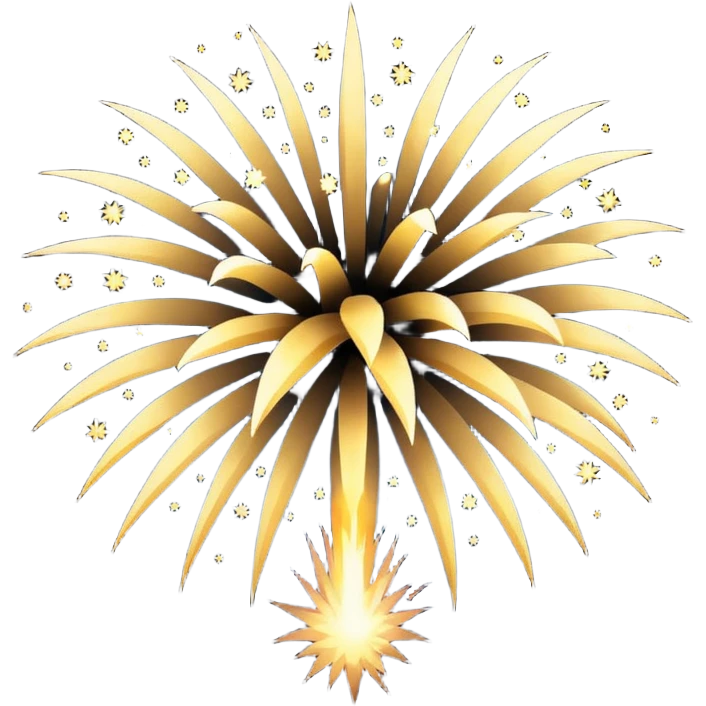 black firework. Basic outline emoji