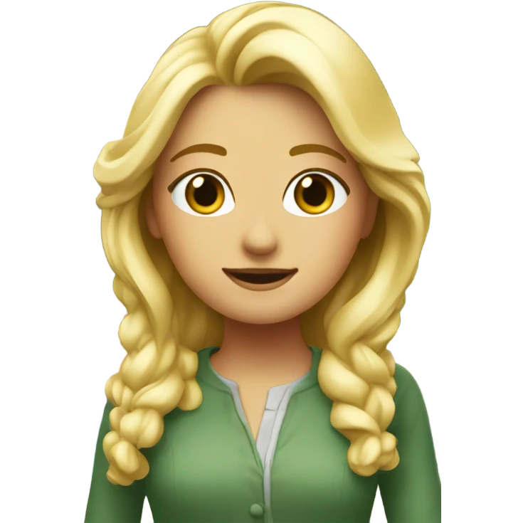 Italian villa with blonde girl outside  emoji