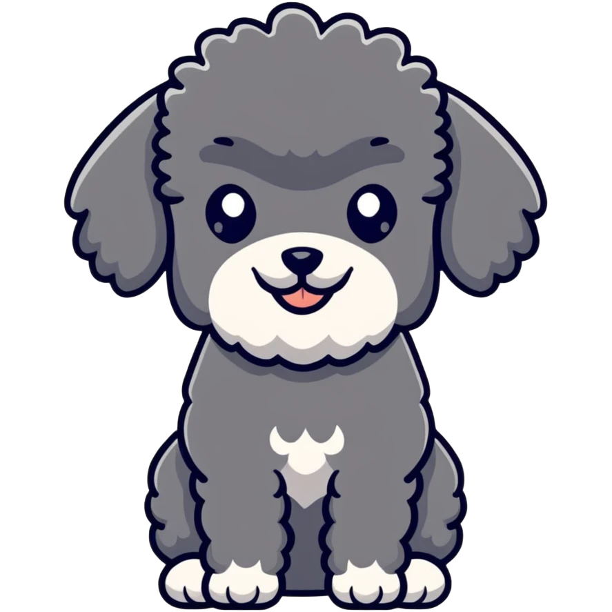 black french poodle dog emoji