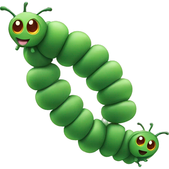 caterpillar split in half  emoji