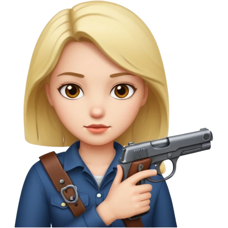 Girl with gun emoji