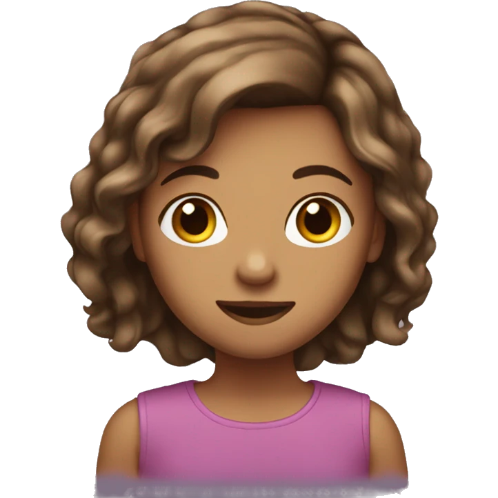 a girl eith long broun hair emoji