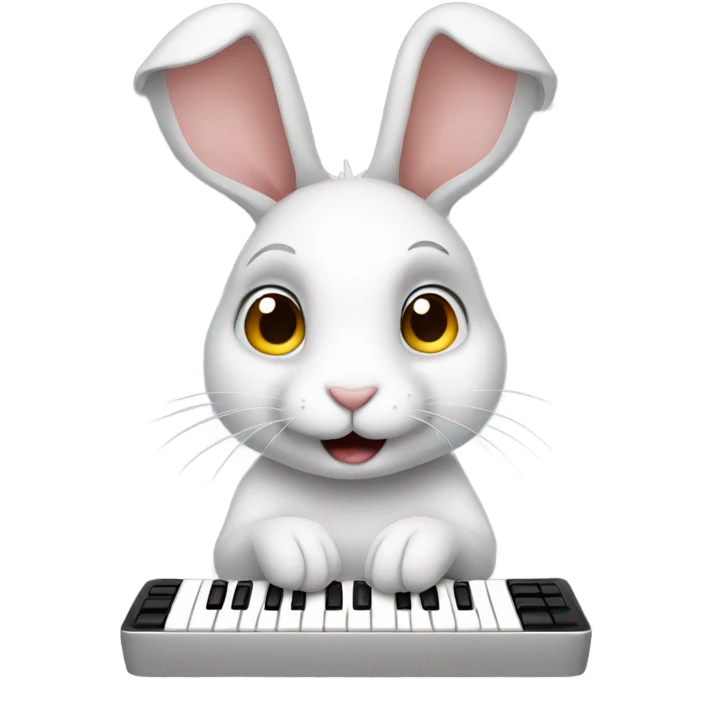 rabbit typing on a keyboard emoji