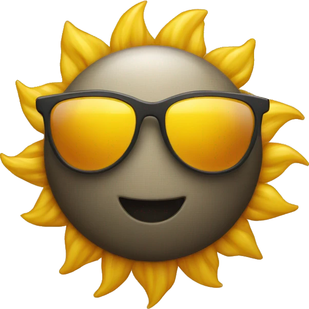 Sun with sunglasses  emoji
