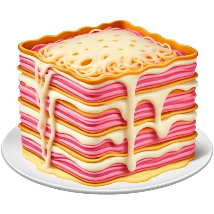 pink lasagna flying spaghetti  emoji