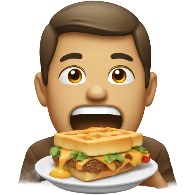 Face eating food emoji