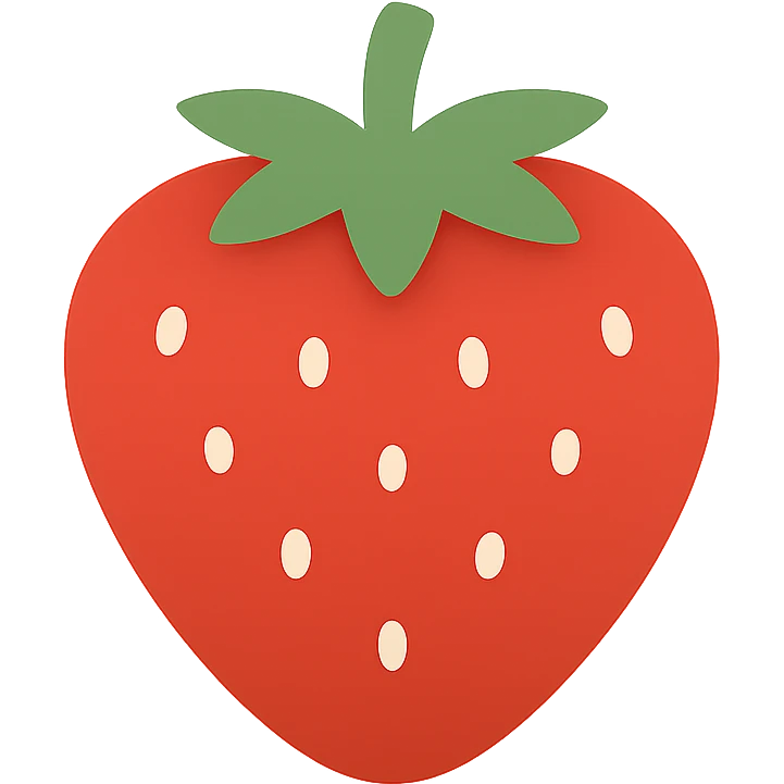 A single strawberry emoji