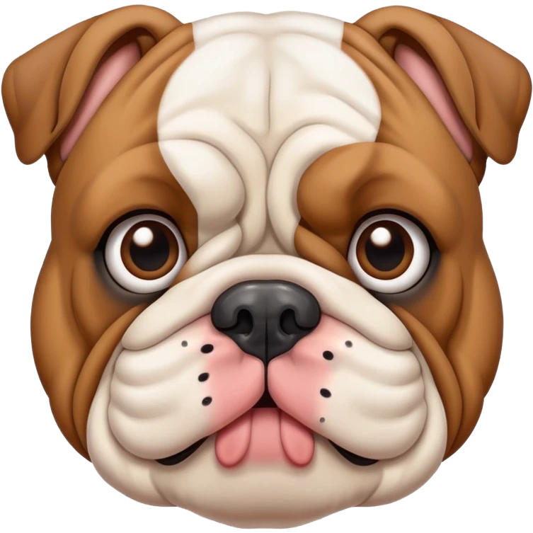 cute bulldog face emoji