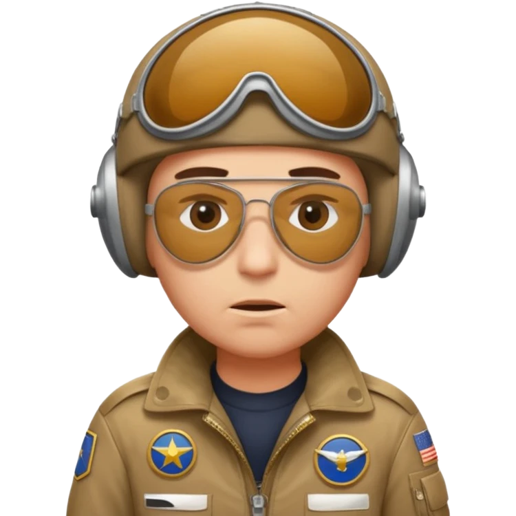 Confused pilot emoji
