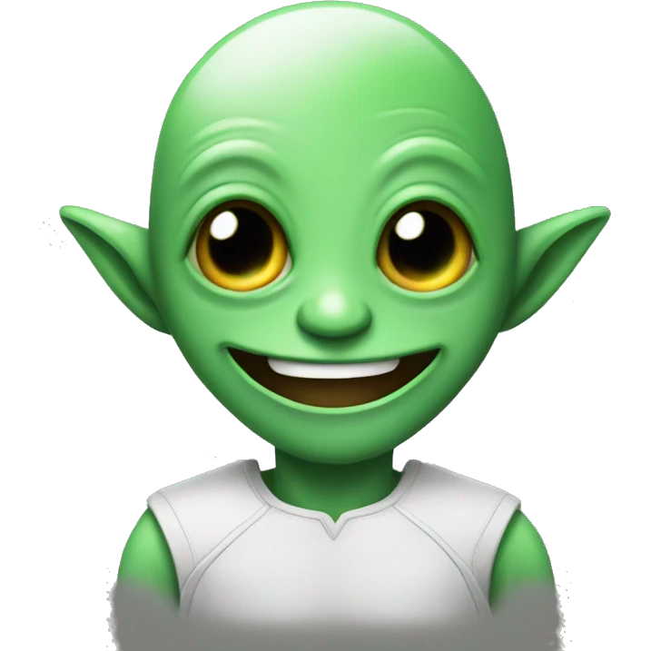 A happy alien designer emoji