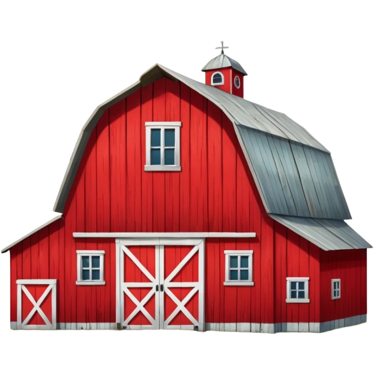 red barn emoji