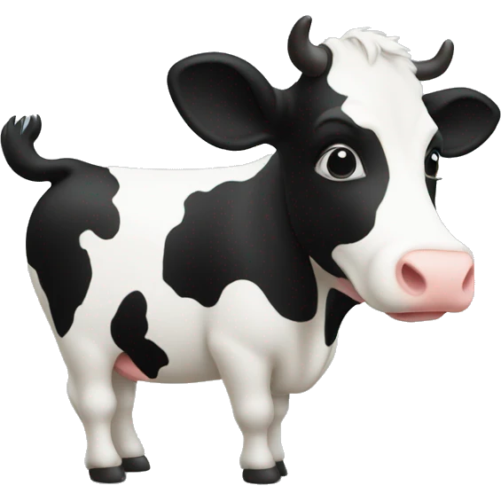 "OK" is outlined in black, with a Holstein pattern on the inside. emoji