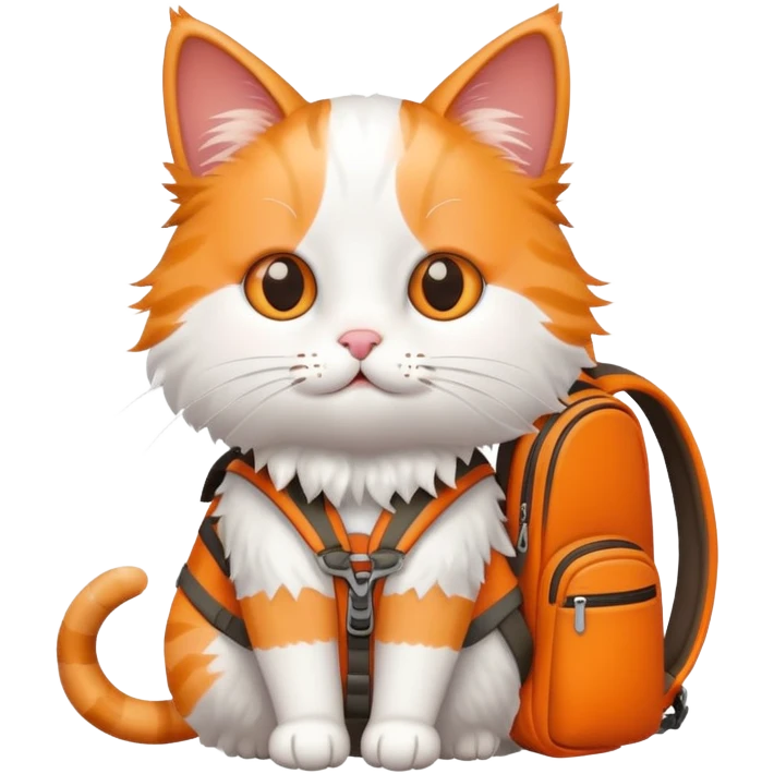 cat wearing a backpack emoji