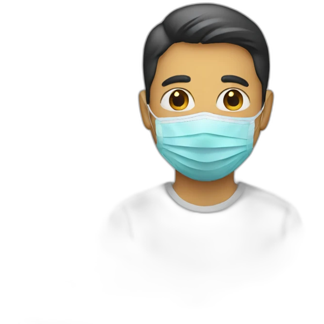person wearing mask emoji