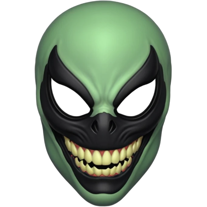 a venom alien wearing mask emoji