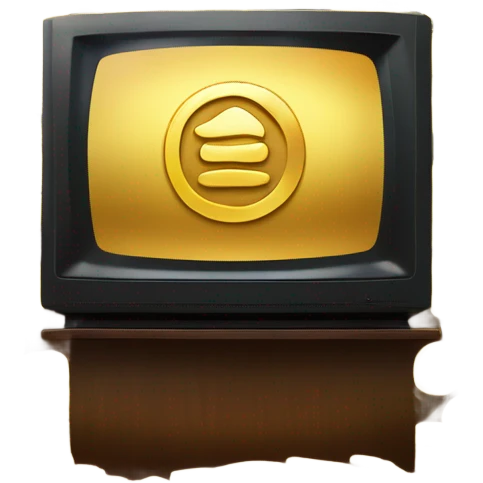 TV and gold coins emoji