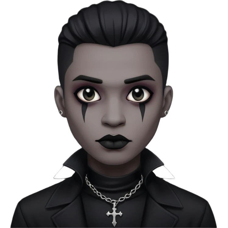 Black goth man  emoji