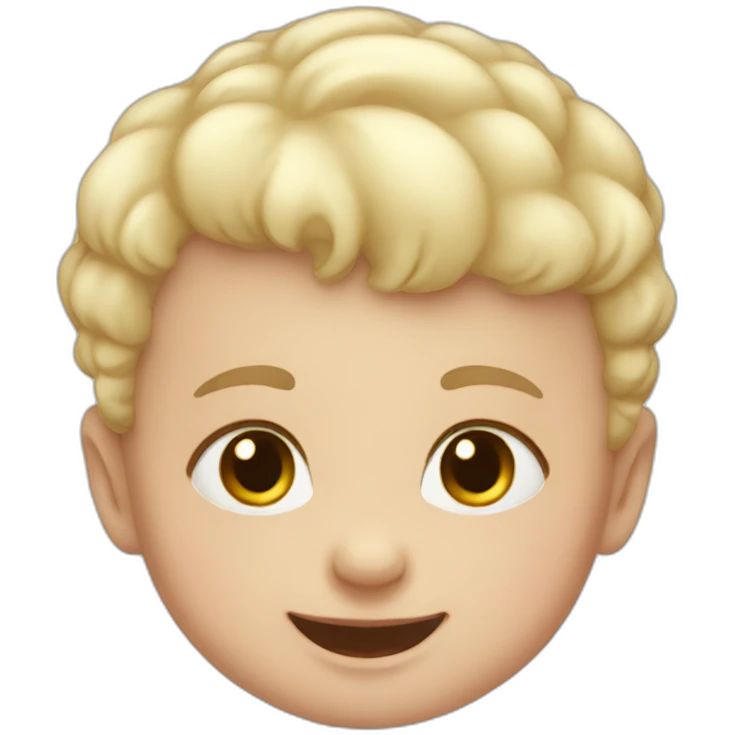 Happiest  white baby emoji