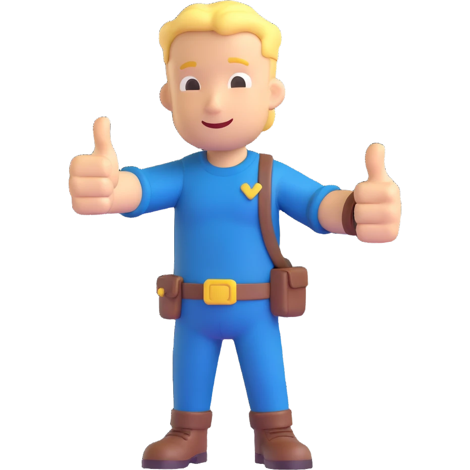 Vault Boy from Fallout giving a thumbs-up emoji