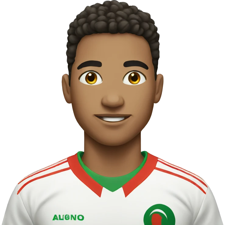 teen with algeria jersey emoji
